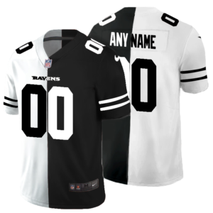 Baltimore Ravens Custom Men’s Black V White Peace Split Nike Vapor Untouchable Limited NFL Jersey