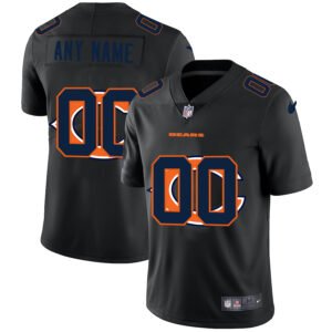Chicago Bears Custom Men’s Nike Team Logo Dual Overlap Limited NFL Jersey Black