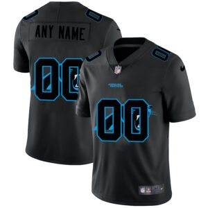 Carolina Panthers Custom Men’s Nike Team Logo Dual Overlap Limited NFL Jersey Black