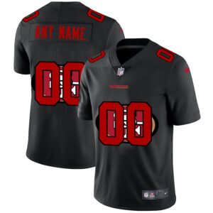 San Francisco 49ers Custom Men’s Nike Team Logo Dual Overlap Limited NFL Jersey Black