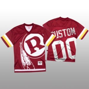 NFL Washington Redskins Custom Red Men’s Mitchell & Nell Big Face Fashion Limited NFL Jersey
