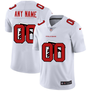 Atlanta Falcons Custom White Men’s Nike Team Logo Dual Overlap Limited NFL Jersey