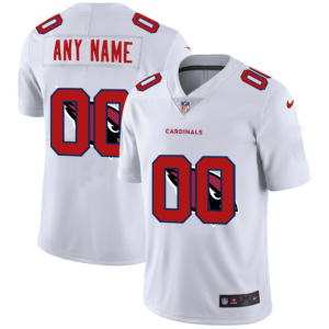 Arizona Cardinals Custom White Men’s Nike Team Logo Dual Overlap Limited NFL Jersey