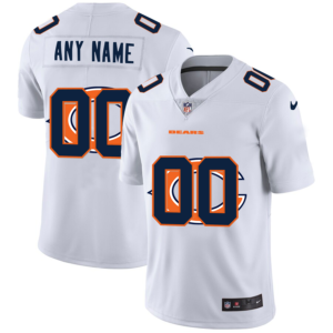 Chicago Bears Custom White Men’s Nike Team Logo Dual Overlap Limited NFL Jersey