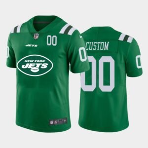 New York Jets Custom Green Men’s Nike Big Team Logo Player Vapor Limited NFL Jersey