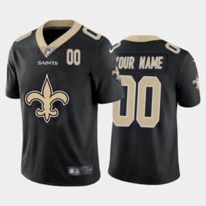 New Orleans Saints Custom Black Men’s Nike Big Team Logo Player Vapor Limited NFL Jersey