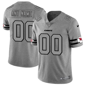 Kansas City Chiefs Custom Men’s Nike Gray Gridiron II Vapor Untouchable Limited NFL Jersey