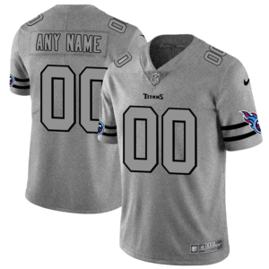 Tennessee Titans Custom Men’s Nike Gray Gridiron II Vapor Untouchable Limited NFL Jersey