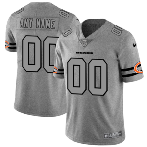 Chicago Bears Custom Men’s Nike Gray Gridiron II Vapor Untouchable Limited NFL Jersey