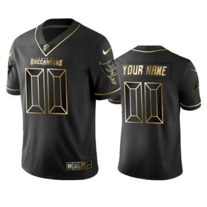 Buccaneers Custom Men’s Stitched NFL Vapor Untouchable Limited Black Golden Jersey