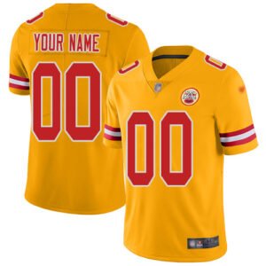 Nike Kansas City Chiefs Customized Gold Men’s Stitched NFL Limited Inverted Legend Jersey