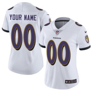 Nike Baltimore Ravens Customized White Stitched Vapor Untouchable Limited Women’s NFL Jersey