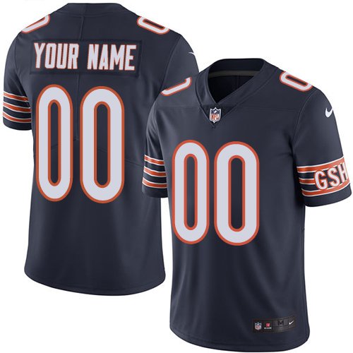 Nike Chicago Bears Customized Navy Blue Team Color Stitched Vapor Untouchable Limited Men’s NFL Jersey