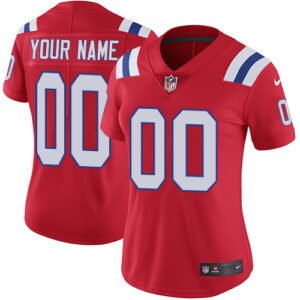 Nike New England Patriots Customized Red Alternate Stitched Vapor Untouchable Limited Women’s NFL Jersey