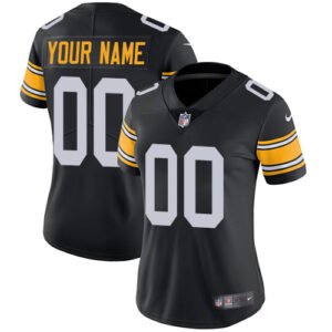 Nike Pittsburgh Steelers Customized Black Alternate Stitched Vapor Untouchable Limited Women’s NFL Jersey