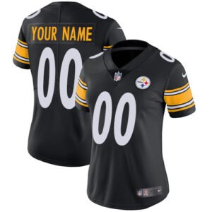 Nike Pittsburgh Steelers Customized Black Team Color Stitched Vapor Untouchable Limited Women’s NFL Jersey