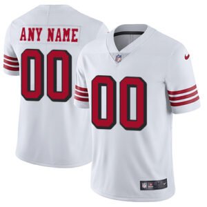 Nike San Francisco 49ers Customized White Rush Stitched Vapor Untouchable Limited Men’s NFL Jersey