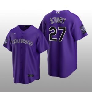 All-Star Game Colorado Rockies Alternate Jersey Replica Trevor Story Purple