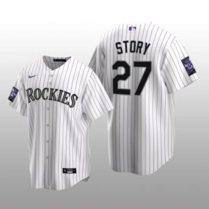 All-Star Game Colorado Rockies Home Jersey Replica Trevor Story White