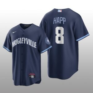 City Connect Chicago Cubs Ian Happ Replica Navy Jersey