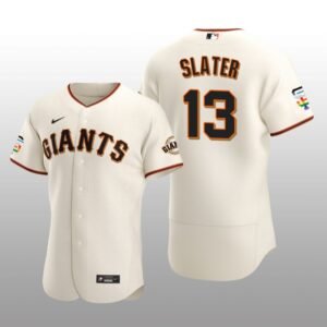Pride Month San Francisco Giants Austin Slater Authentic Home Cream Jersey