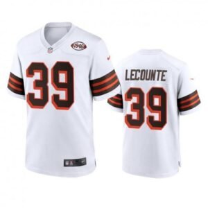 Men’s Cleveland Browns #39 Richard Lecounte Nike 1946 Collection Alternate Game Limited NFL Jersey – White