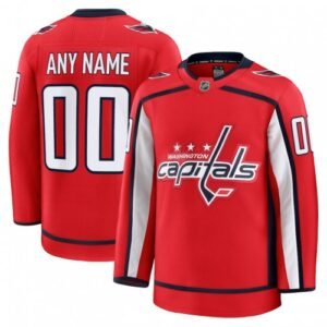 Washington Capitals Home Premium Custom Jersey – Red