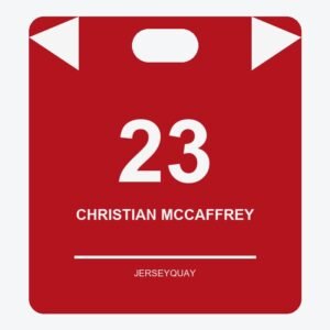 San Francisco 49ers #23 Christian McCaffrey Red 80 Anniversary Vapor F.U.S.E. Limited Jersey