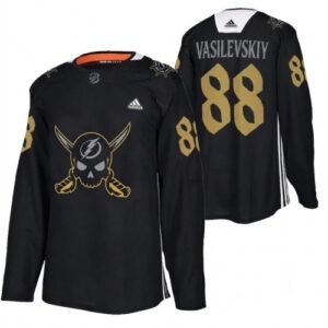 Andrei Vasilevskiy Tampa Bay Lightning 2024 Gasparilla Hockey Jersey – Black