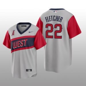 Angels David Fletcher Little League Classic Gray Road Replica Jersey
