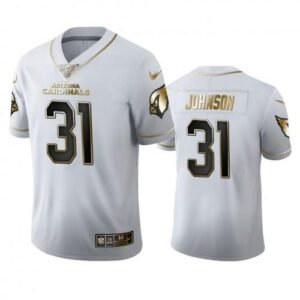 Arizona Cardinals #31 David Johnson Nike White Golden Edition Vapor Limited NFL 100 Jersey