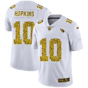 Arizona Cardinals #10 DeAndre Hopkins Nike Flocked Leopard Print Vapor Limited NFL Jersey White