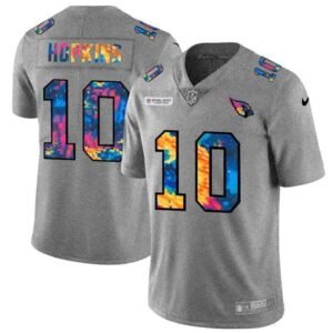 Arizona Cardinals #10 DeAndre Hopkins Nike Multi-Color NFL Crucial Catch NFL Jersey Greyheather