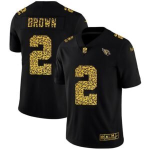 Arizona Cardinals #2 Marquise Brown Nike Leopard Print Fashion Vapor Limited NFL Jersey Black
