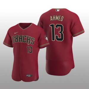 Arizona Diamondbacks Nick Ahmed Authentic Alternate Crimson Jersey