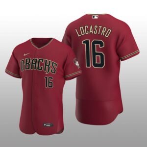 Arizona Diamondbacks Tim Locastro Authentic Alternate Crimson Jersey