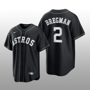 Astros Alex Bregman All Black Fashion Serise Replica Jersey Black White