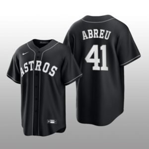 Astros Bryan Abreu All Black Fashion Serise Replica Jersey Black White