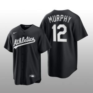 Athletics Sean Murphy All Black Fashion Serise Replica Jersey Black White