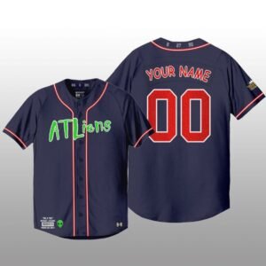 Atlanta Braves 25th Anniversary Custom Navy Baseball Jersey