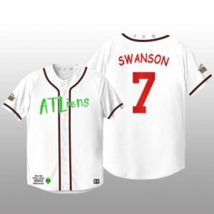Atlanta Braves 25th Anniversary Dansby Swanson White Baseball Jersey