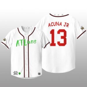 Atlanta Braves 25th Anniversary Ronald Acuna Jr. White Baseball Jersey
