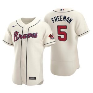 Atlanta Braves Freddie Freeman Cream Authentic 2020 Alternate Jersey