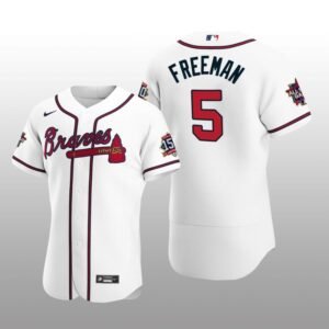 Atlanta Braves Freddie Freeman White MLB All-Star Game Patch Official Authentic Custom Jersey