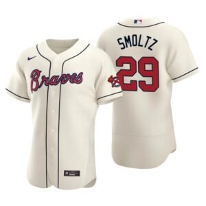 Atlanta Braves John Smoltz Cream Authentic 2020 Alternate Jersey