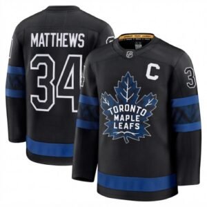 Auston Matthews Men’s Toronto Maple Leafs Black Alternate Premium Jersey