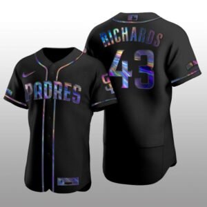 Authentic Garrett Richards San Diego Padres Holographic Black Golden Edition Jersey