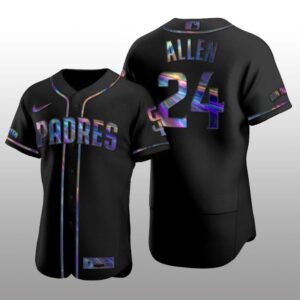 Authentic Greg Allen San Diego Padres Holographic Black Golden Edition Jersey