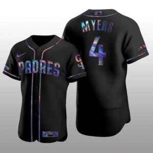 Authentic Wil Myers San Diego Padres Holographic Black Golden Edition Jersey