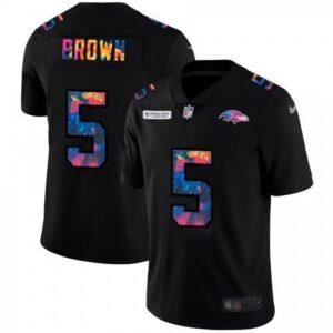 Baltimore Ravens #5 Marquise Brown Nike Multi-Color Black 2020 NFL Crucial Catch Vapor Untouchable Limited Jersey